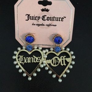 Juicy Couture Pearl Hearts Blue Stones HANDS OFF